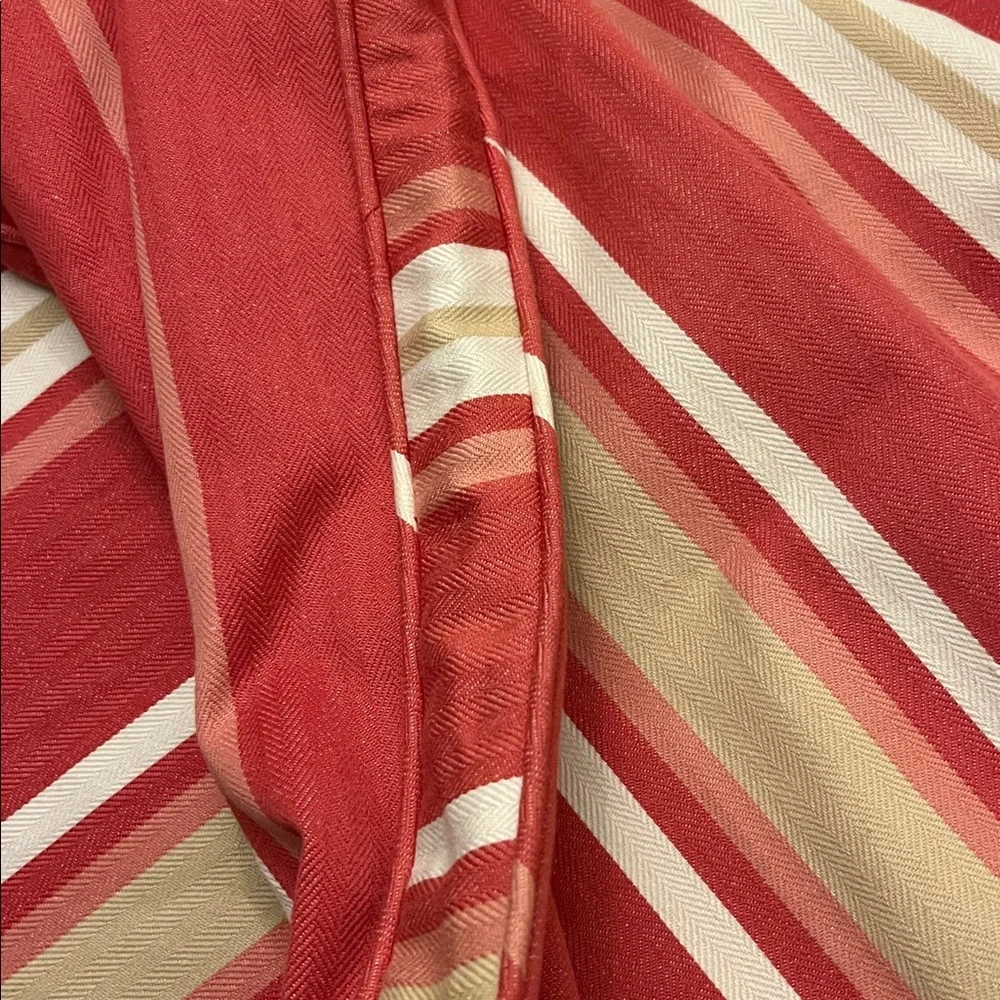 Pottery Barn Pink and Cream Striped chairs / cover (2)